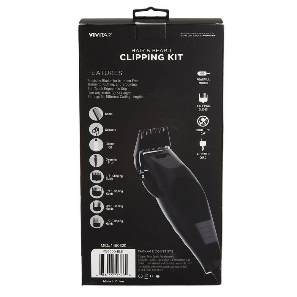 Vivitar Hair & Beard Clipping Kit, 10-Piece