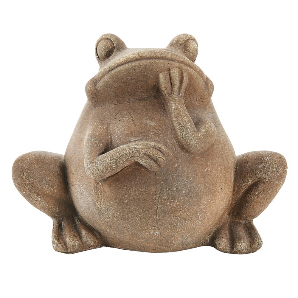 Fat Belly Frog Garden Statue, 5"