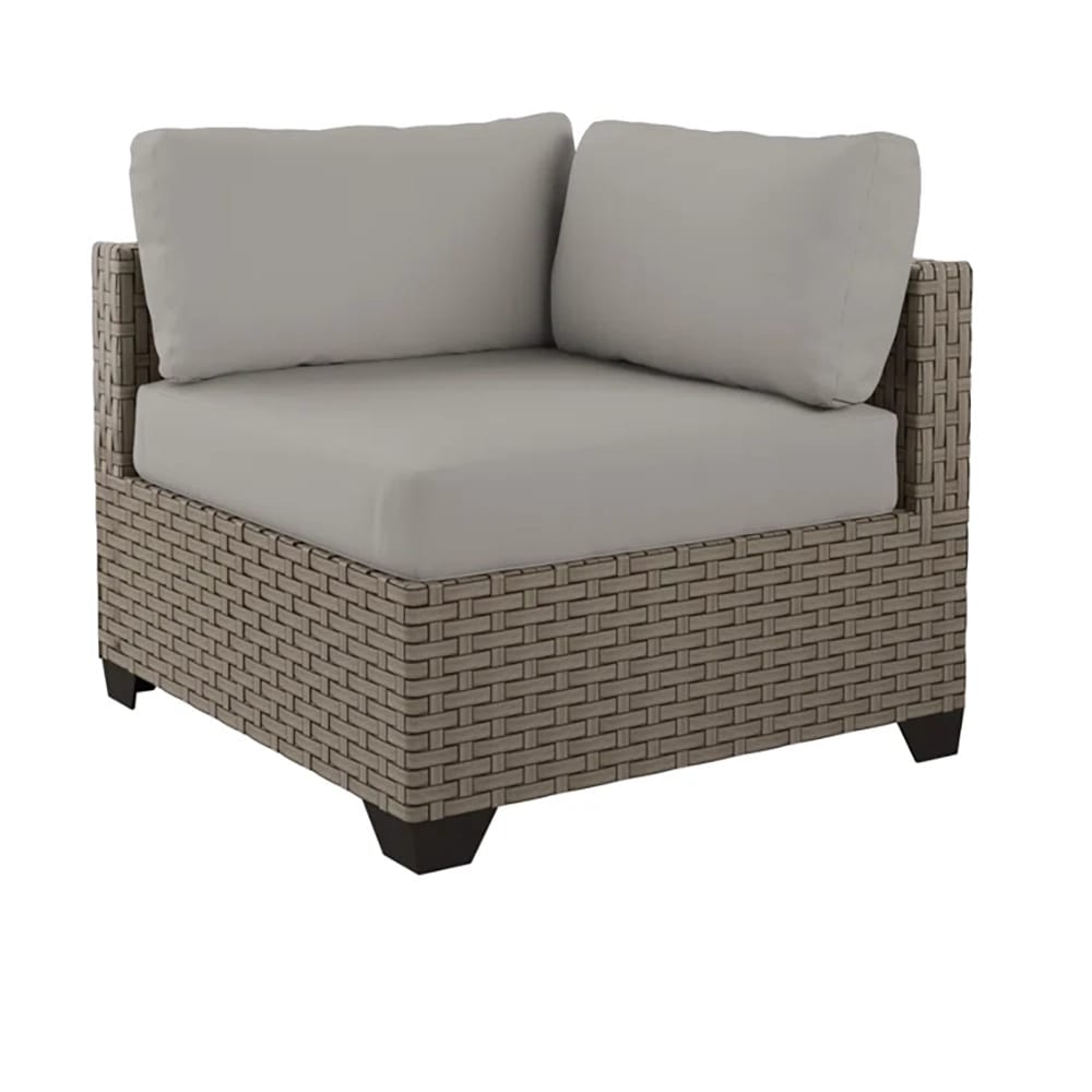 TK Classics Outdoor Sofa with Cushions, Brown/Beige