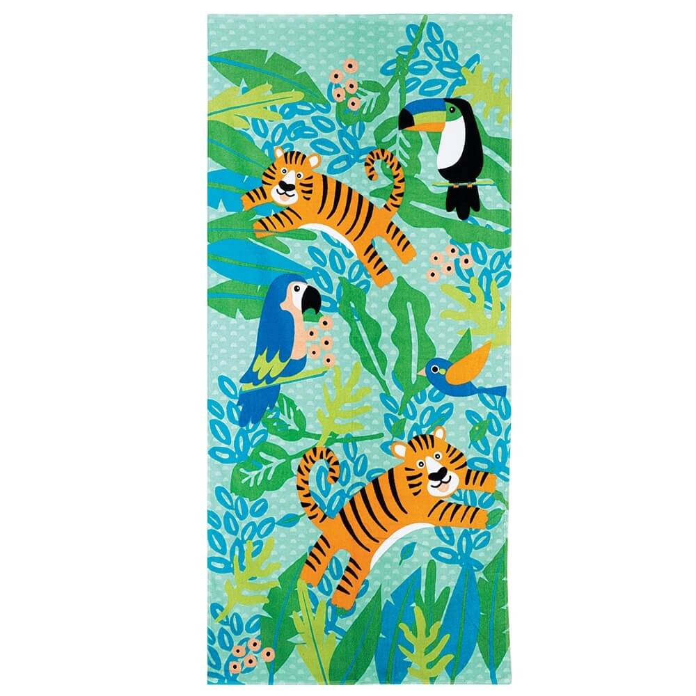 Cotton Printed Kids Beach Towel, 28" x 58"