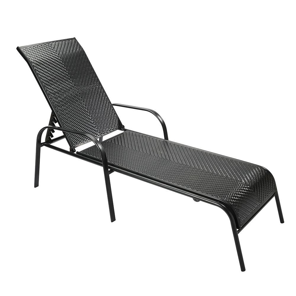 Wicker Stacking Lounge Chair, Black