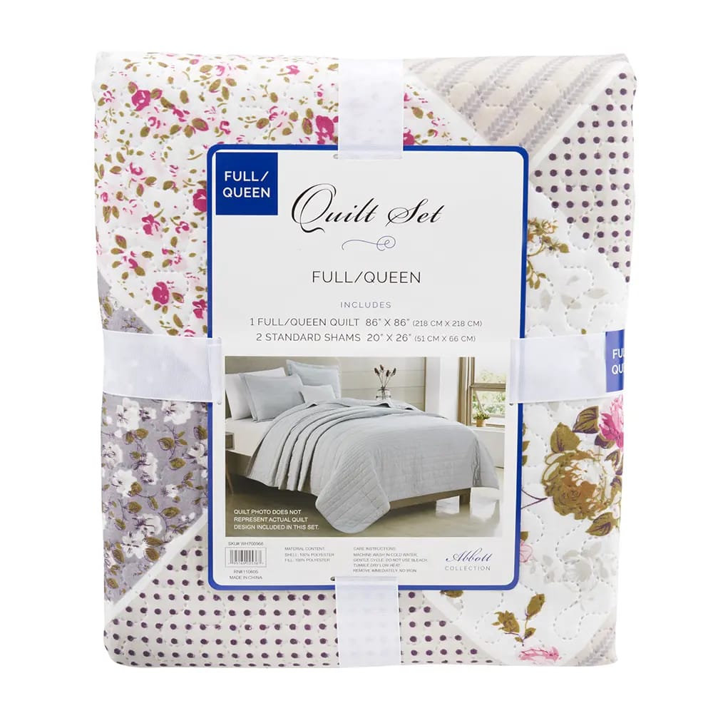 Abbott Collection Full/Queen Quilt Set, 3 Piece