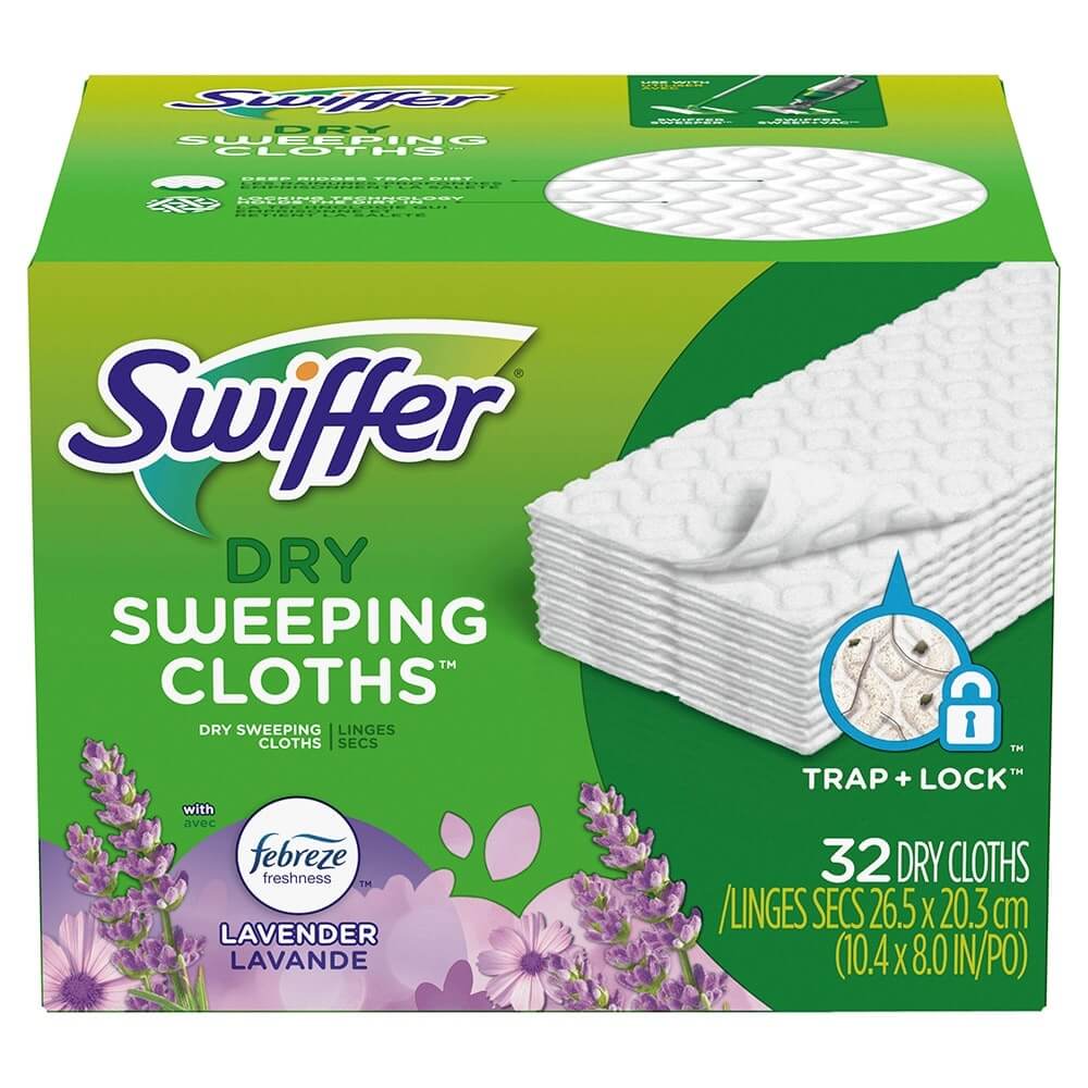 Swiffer Sweeper Dry Sweeping Cloth Refills, Febreze Lavender, 32-count