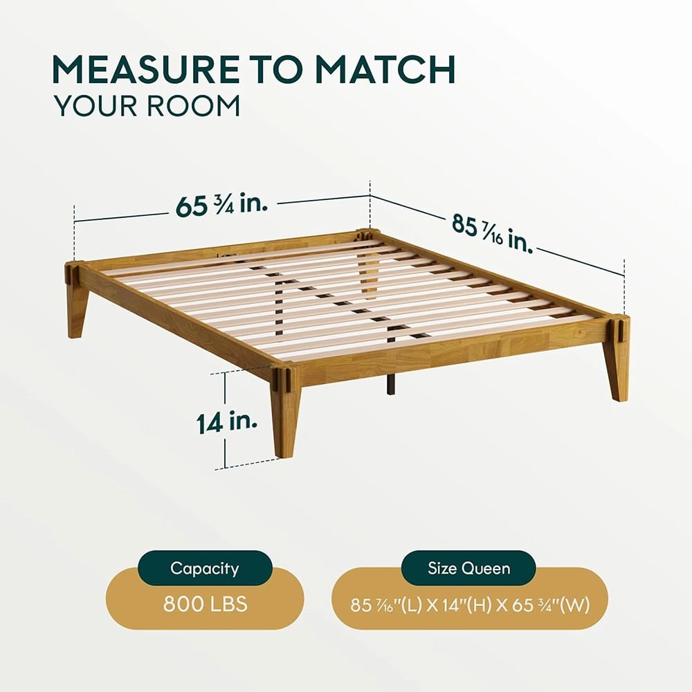 Bme Chalipa Queen Bed Frame, Natural