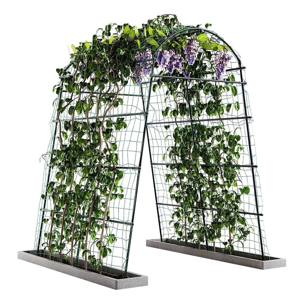 Idzo Plastic Arch Trellis Tunnel, 71" x 65" x 88"