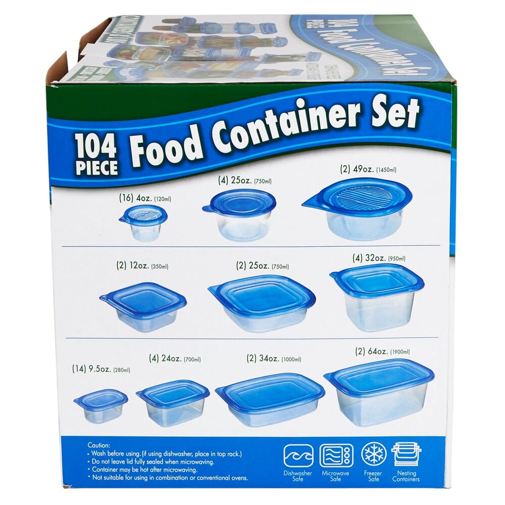 Food Container Set, 104 Piece