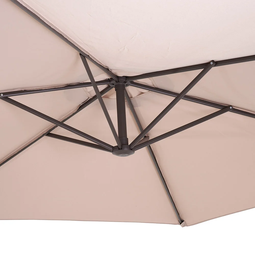allen roth 10-ft square offset patio umbrella taupe OLILAWN 11FT Cantilever with BaseOutdoor Large Round Aluminum Umbrella for Garden Deck Pool, OL-HT030 please search 43015197 Find more Taupe umbrella please search allen + roth Market Patio