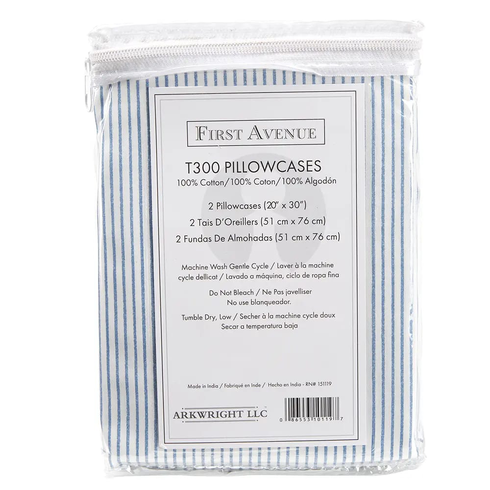 First Avenue Standard Pillowcases, 300 Thread Count, 100% Cotton
