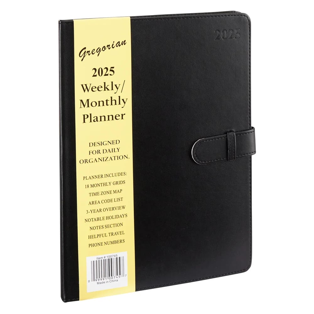 2025 Gregorian Weekly/Monthly Planner, 10.5"