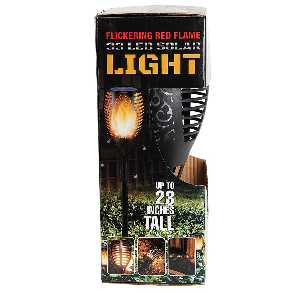 LED Solar Powered Flickering Flame Tiki Torch Light