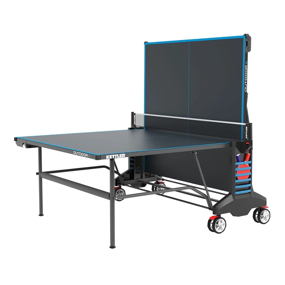KETTLER Outdoor 6 Table Tennis 4-Player Bundle