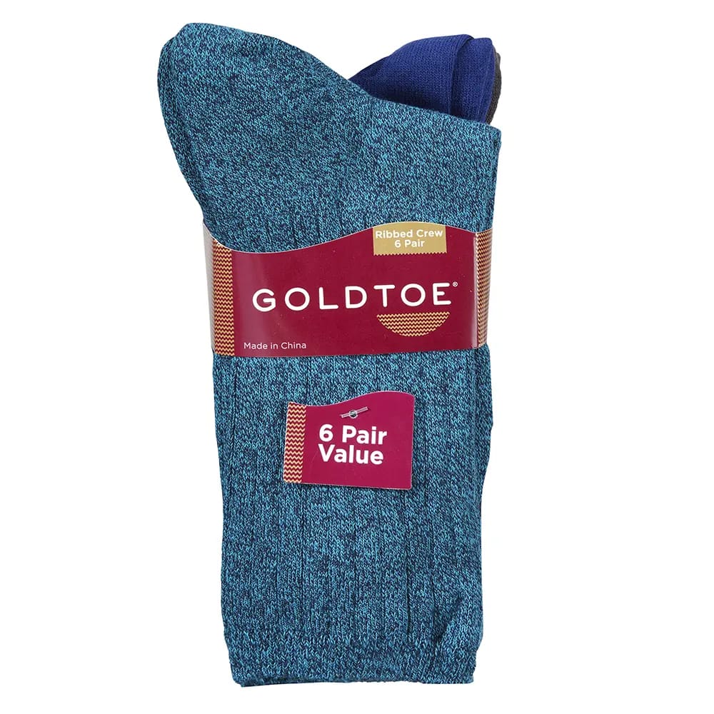 Gold Toe Women's Crew Socks, 6 Pair