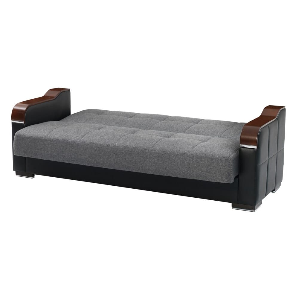 Melagio Carlton Sleeper Sofa with Storage, Gray