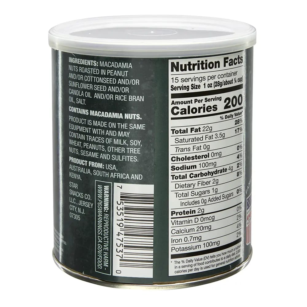 Imperial Nuts Roasted Macadamia Nuts, Salted, 15 oz
