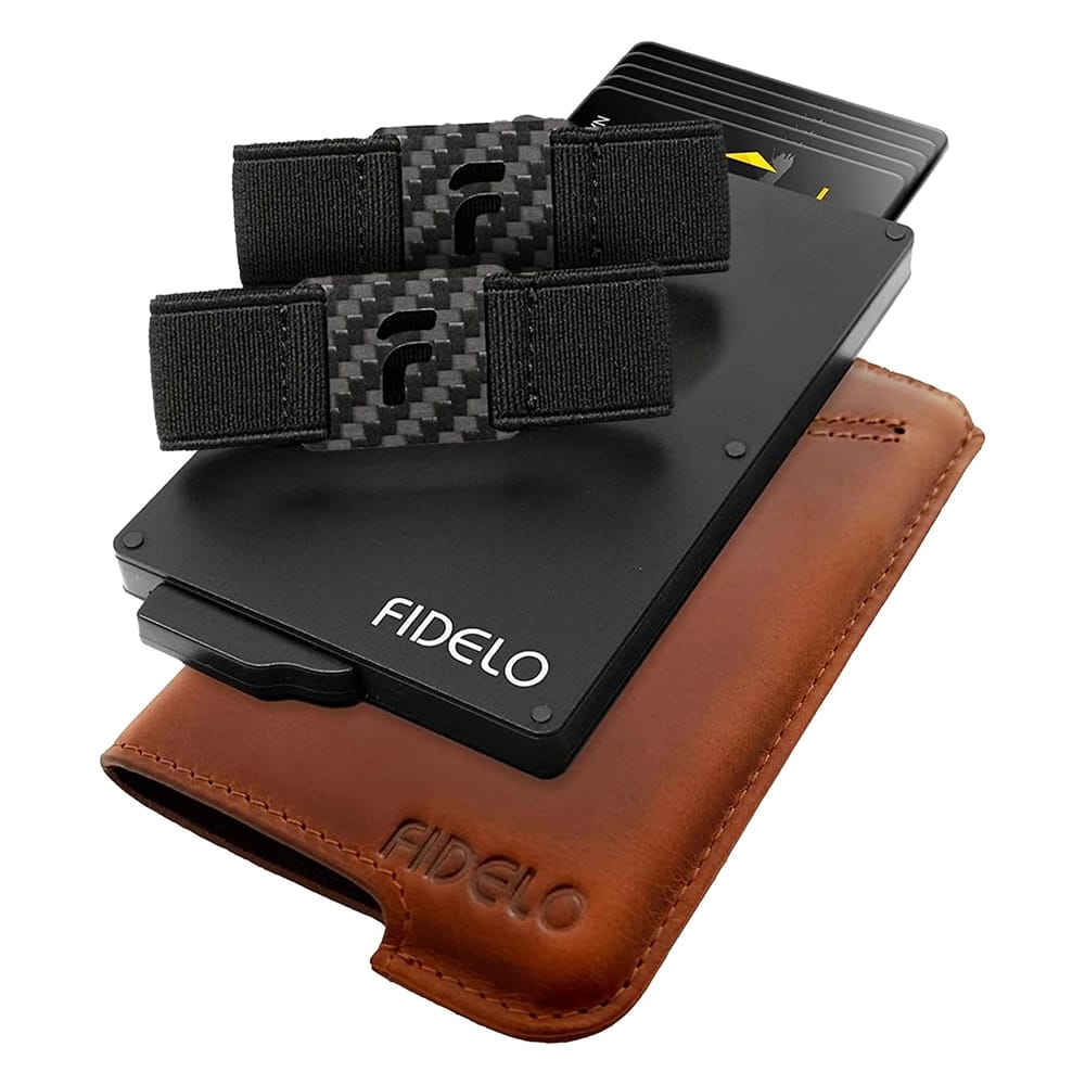 Fidelo Minimalist Wallet, Redwood Brown