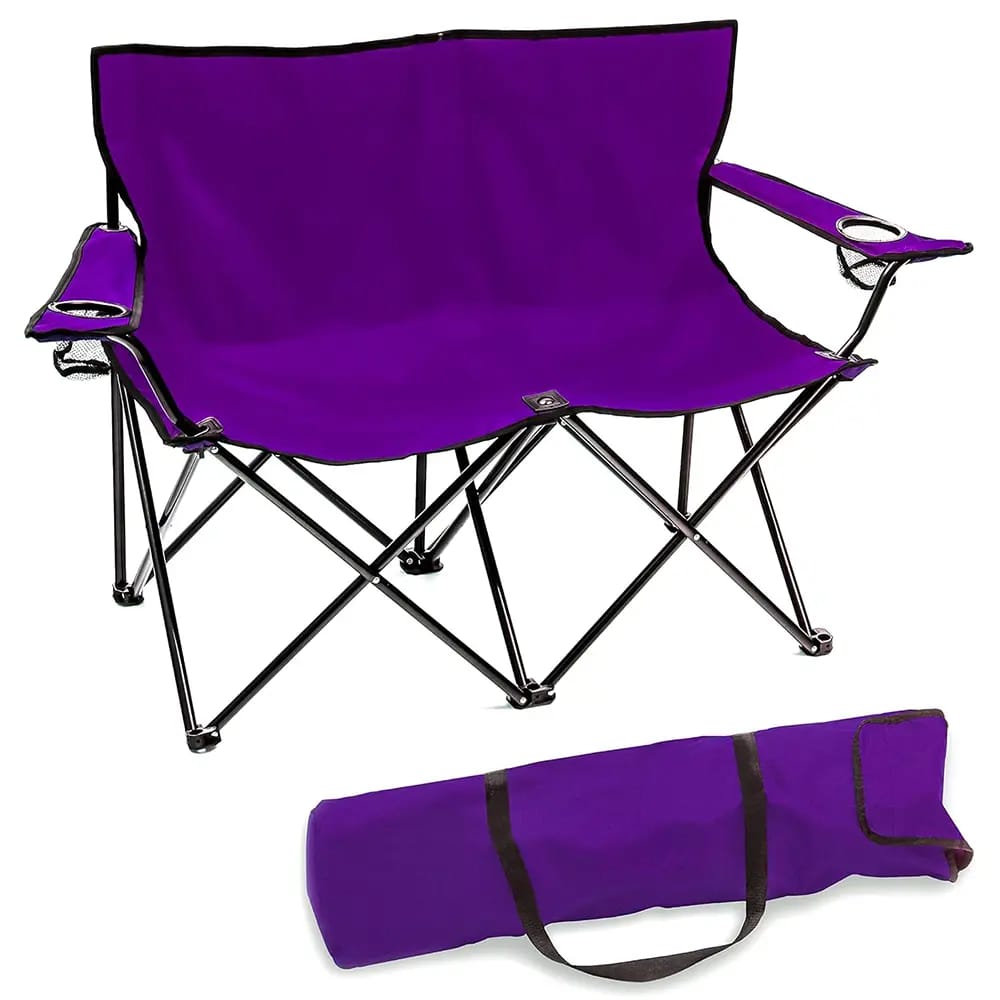 Loveseat Style Double Camp Chair, Purple