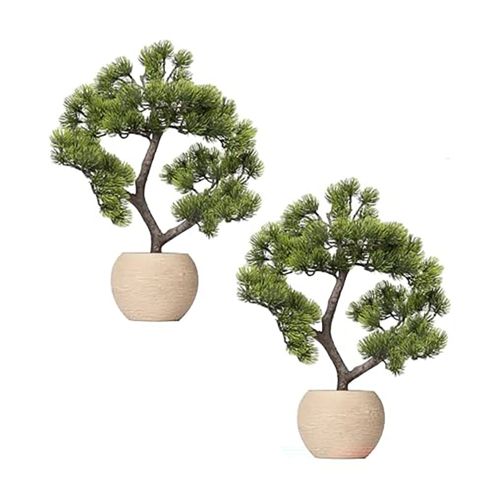 Vintage Home 14" Bonsai Trees in Ceramic Vase, 2 Pack