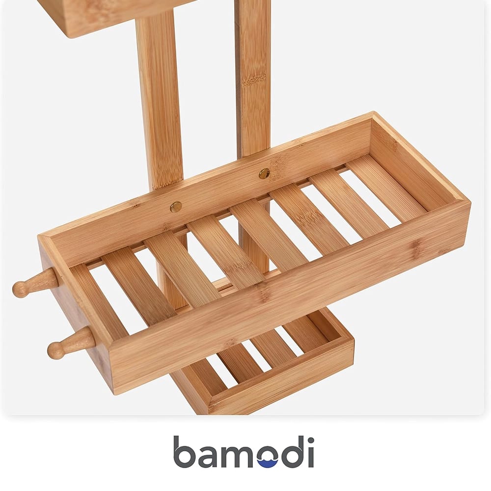 Bamodi Hanging Bamboo 2-Tier Shower Caddy