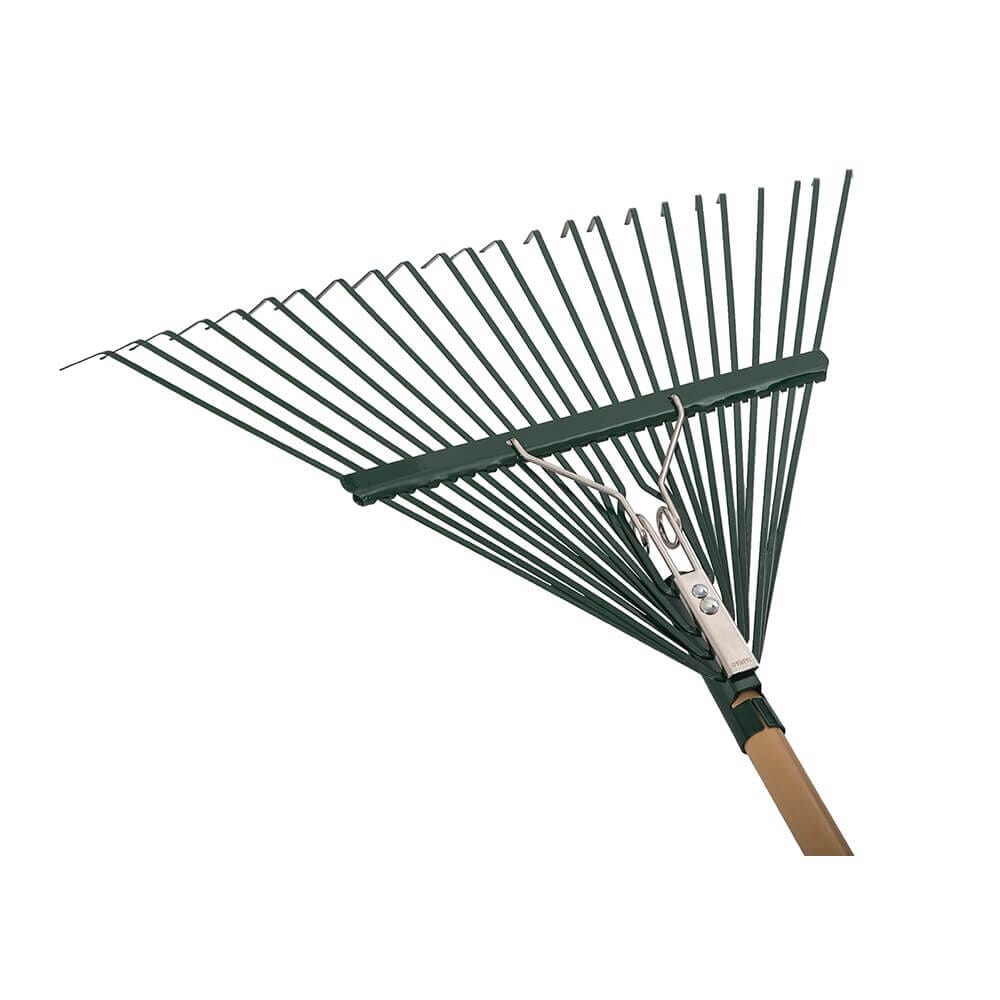 24" Steel Tine Leaf Rake with Foam Grip Handle