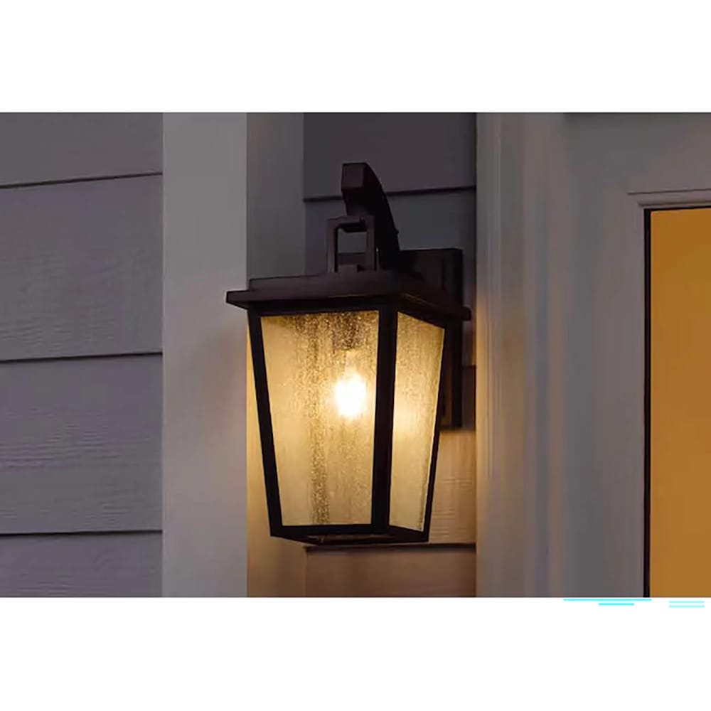 allen + roth Mt Airy 1-Light Outdoor Wall Light, Black