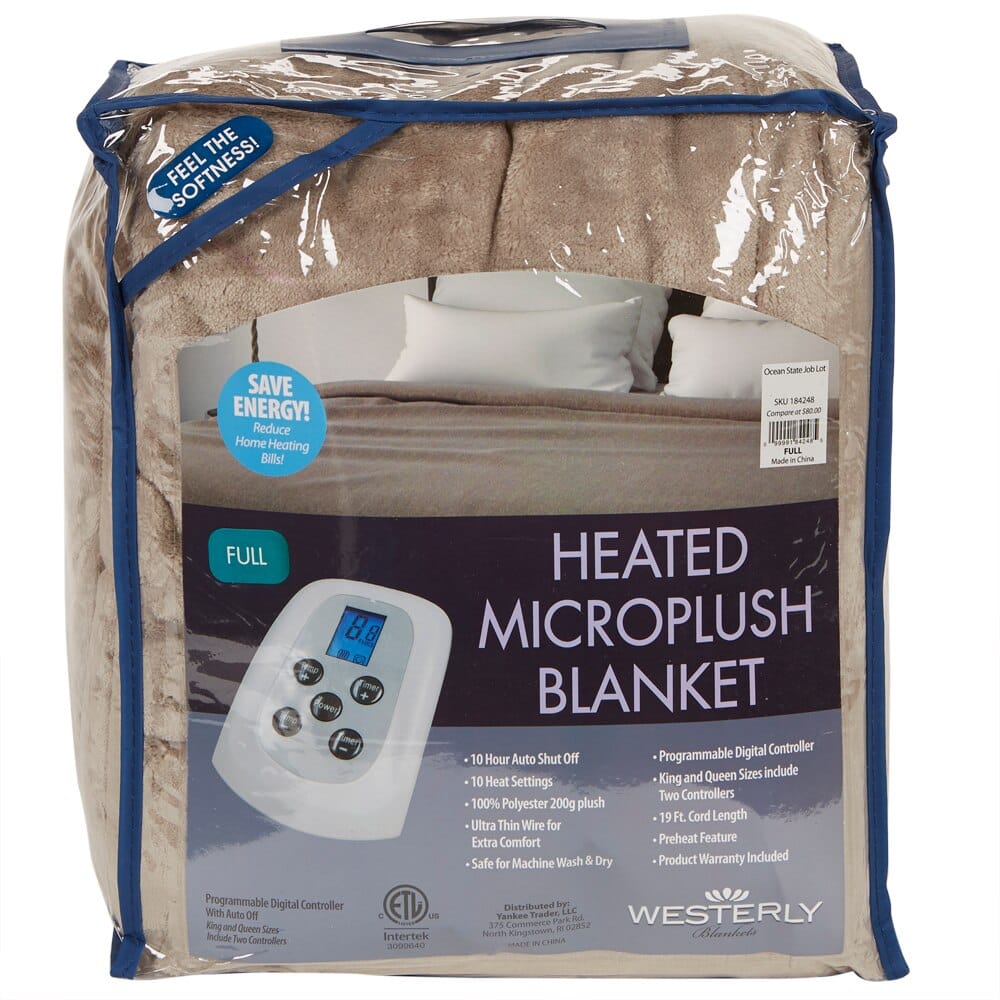 Westerly Full Micromink Heated Blanket