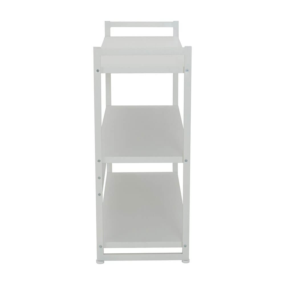 Household Essentials Jamestown Collection 3-Tier Bookshelf, Scandinavian White