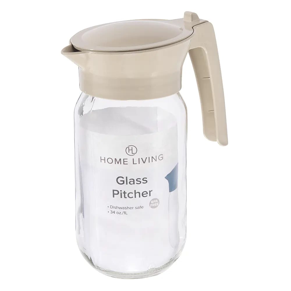 Home Living Glass Pitcher, 34 oz.
