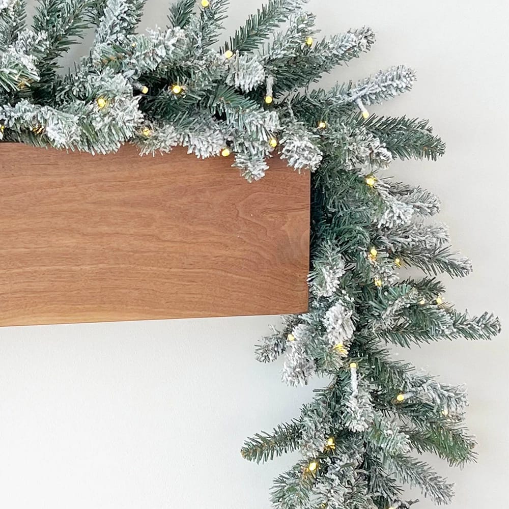 Famous Brand 9' Blue Spruce Pre-Lit Frosted Garland, 2 Pack