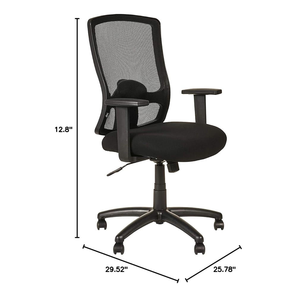 Alera Etros Series Mesh Mid-Back Chair, Black