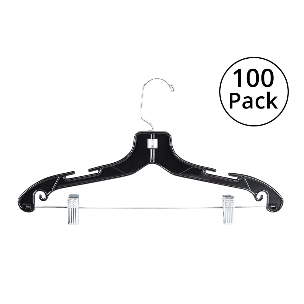 17" Combination Hanger, Black, 100 Pack