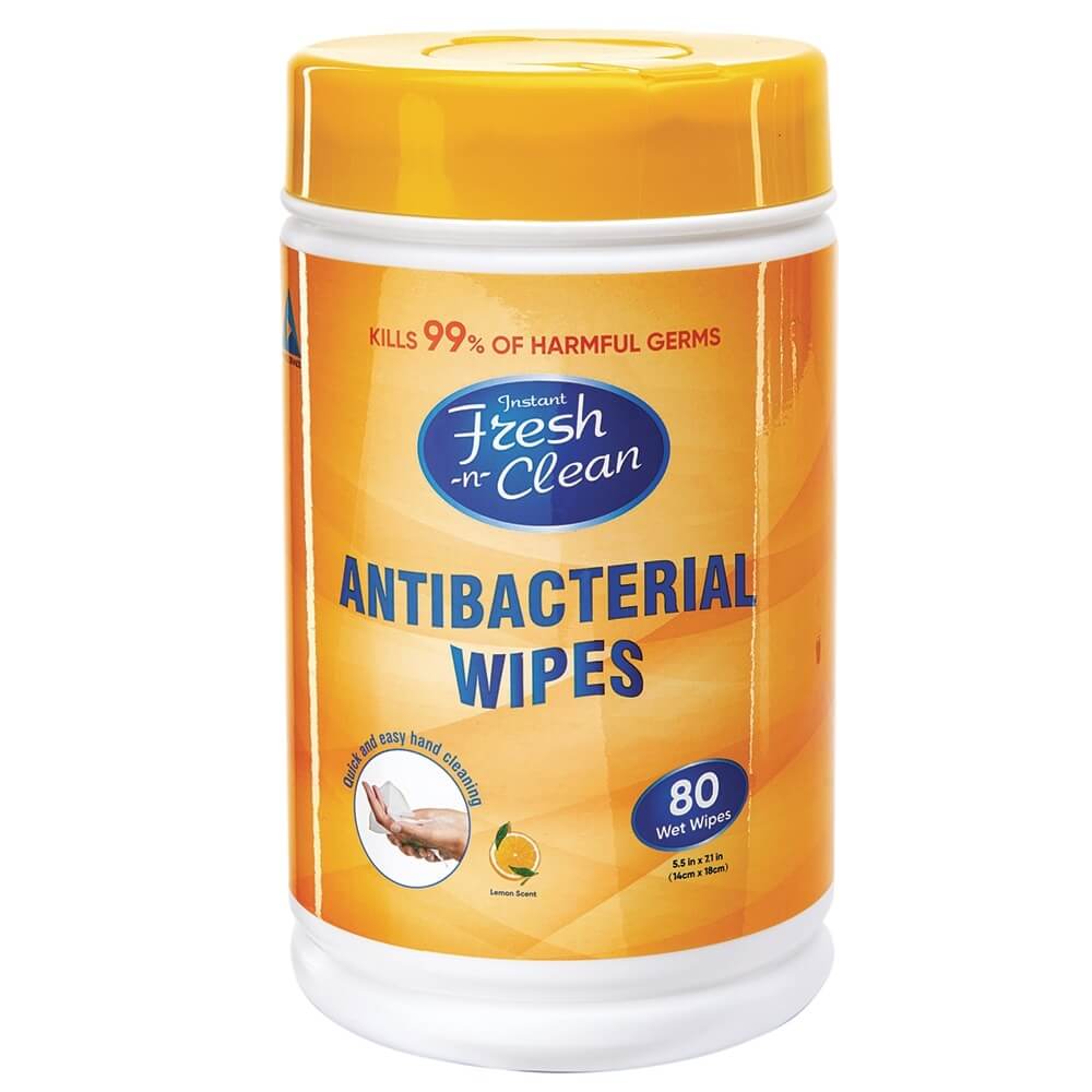 Instant Fresh-n-Clean Antibacterial Hand Wipes, 80 Count