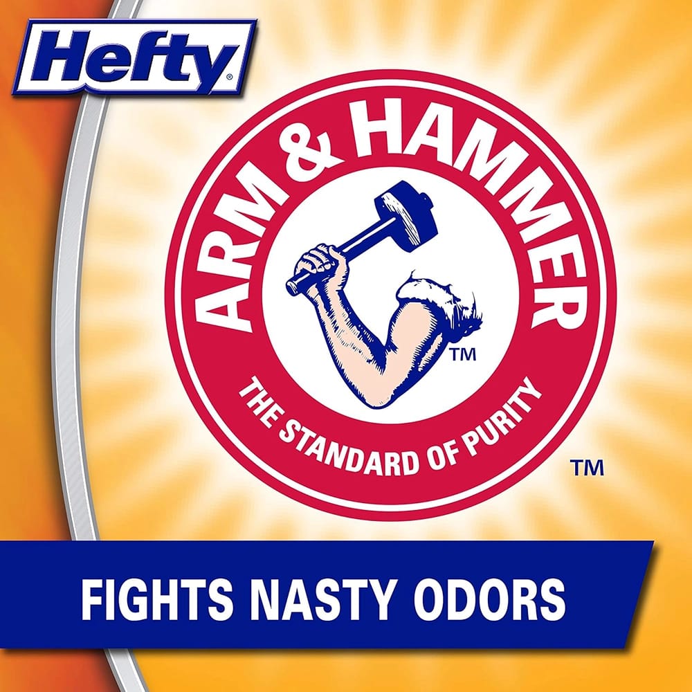 Hefty Flap Tie Small Trash Bags, 26 Count, 12 Pack