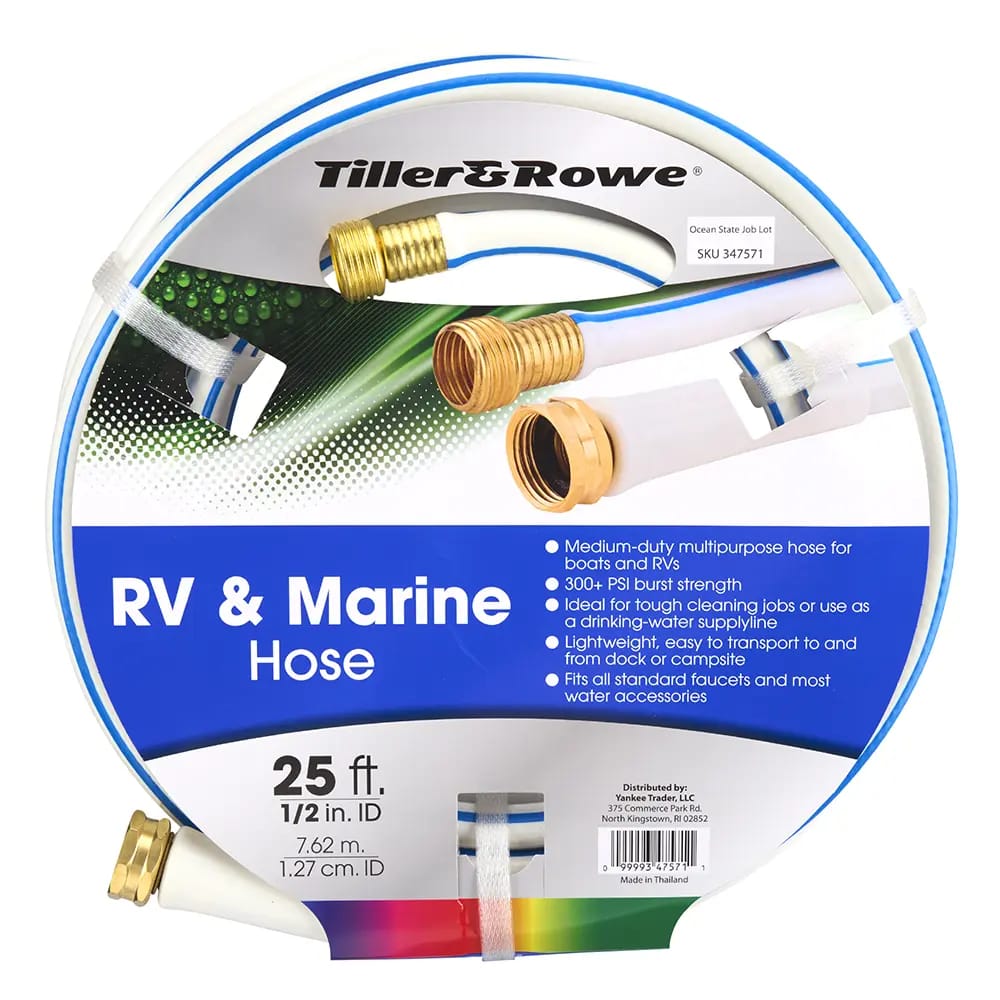 Tiller & Rowe RV & Marine Hose, 1/2" x 25'