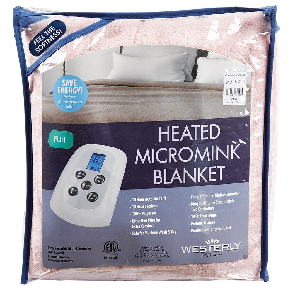 Westerly Full Micromink Heated Blanket