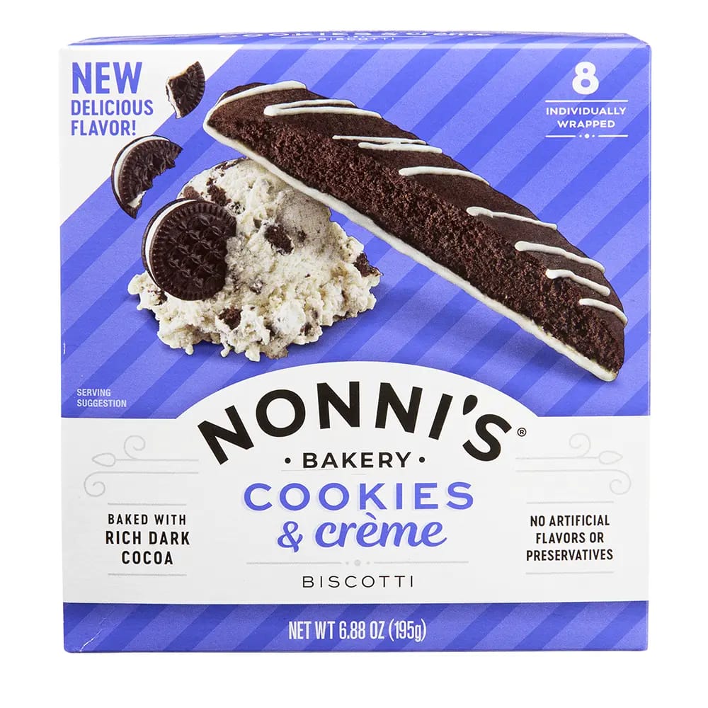 Nonni's Cookies & Creme Biscotti, 8 pk, 6.88 oz