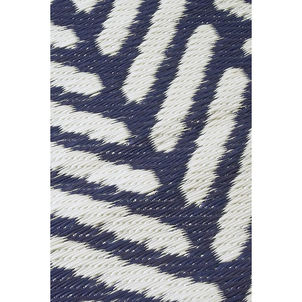 FH Home Reversible Outdoor Area Rug, 5' x 8', Fresno-Navy