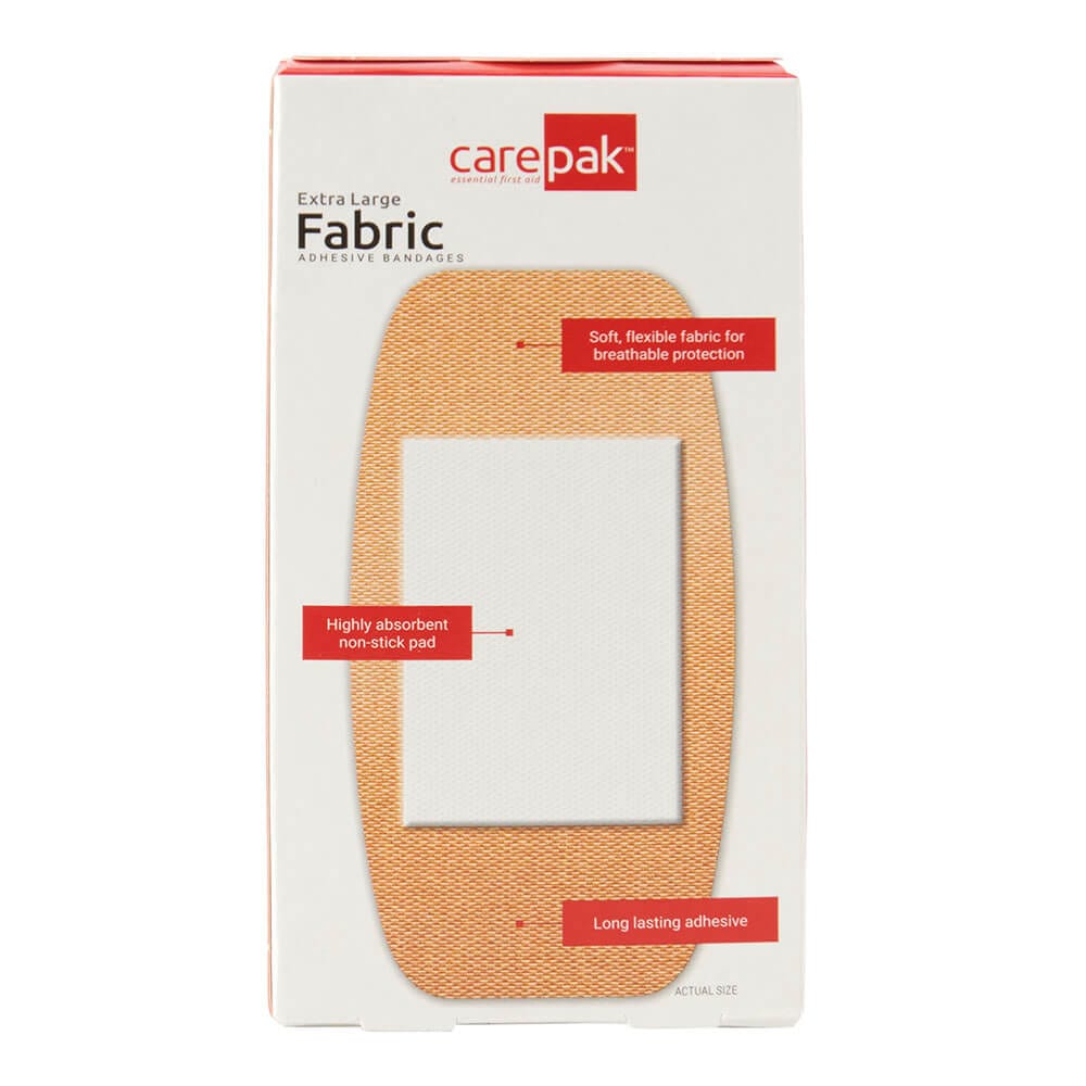 carepak Extra Large Fabric Adhesive Bandages, 5 Count