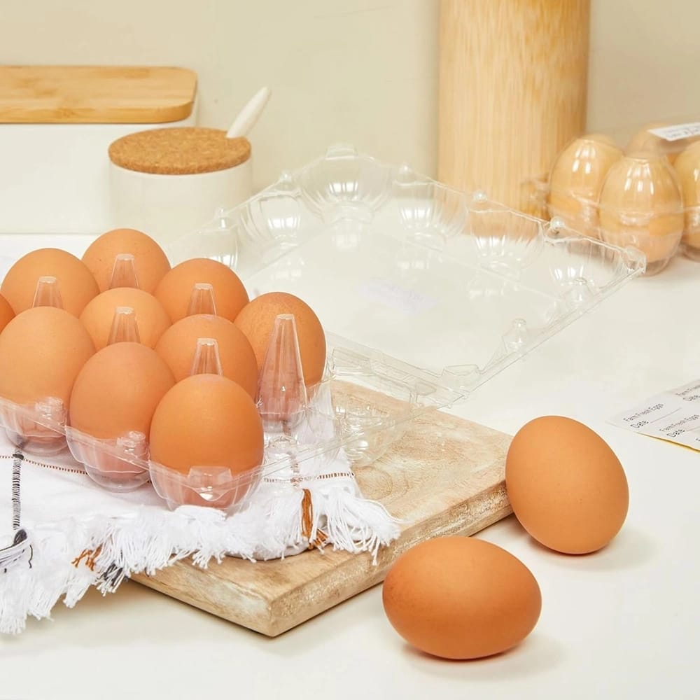 Stockroom Plus Clear Plastic Egg Cartons, 48 Pack