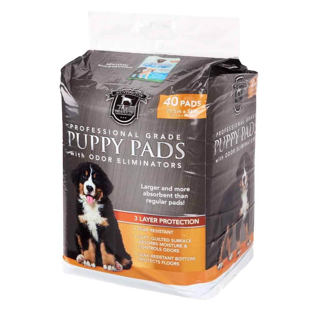 Huntington Pet Products Professional Grade 27.5" x 35" Puppy Pads with Odor Eliminators, 40 Count