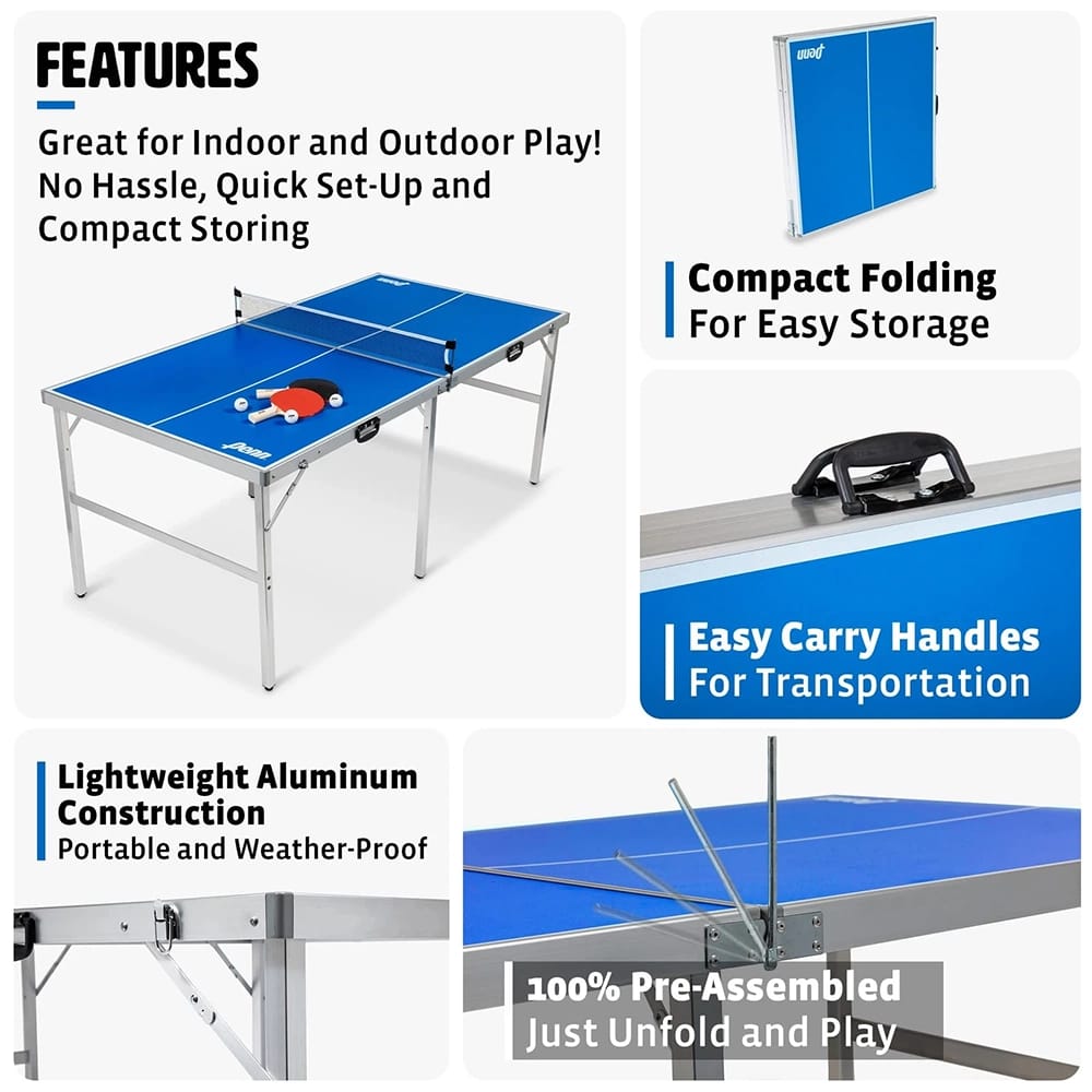 EastPoint Sports Penn Space Saver Table Tennis, Blue