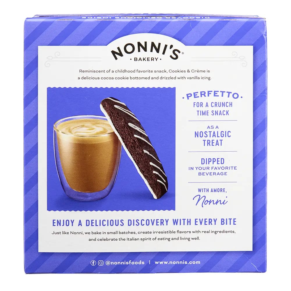 Nonni's Cookies & Creme Biscotti, 8 pk, 6.88 oz