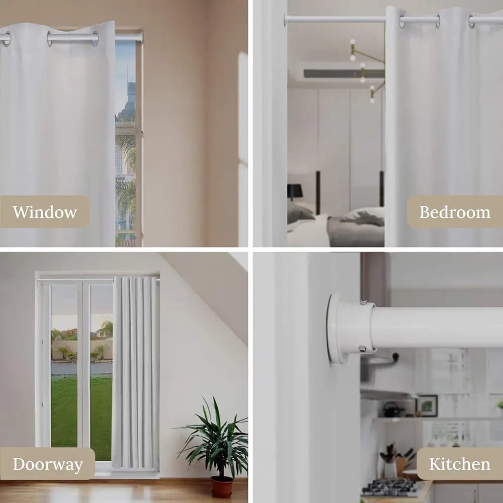 Room/Dividers/Now Tension Curtain Rod, 48"-80", White
