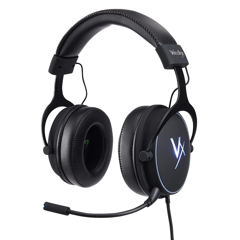 Velocilinx Surround Sound USB Gaming Headset, Black