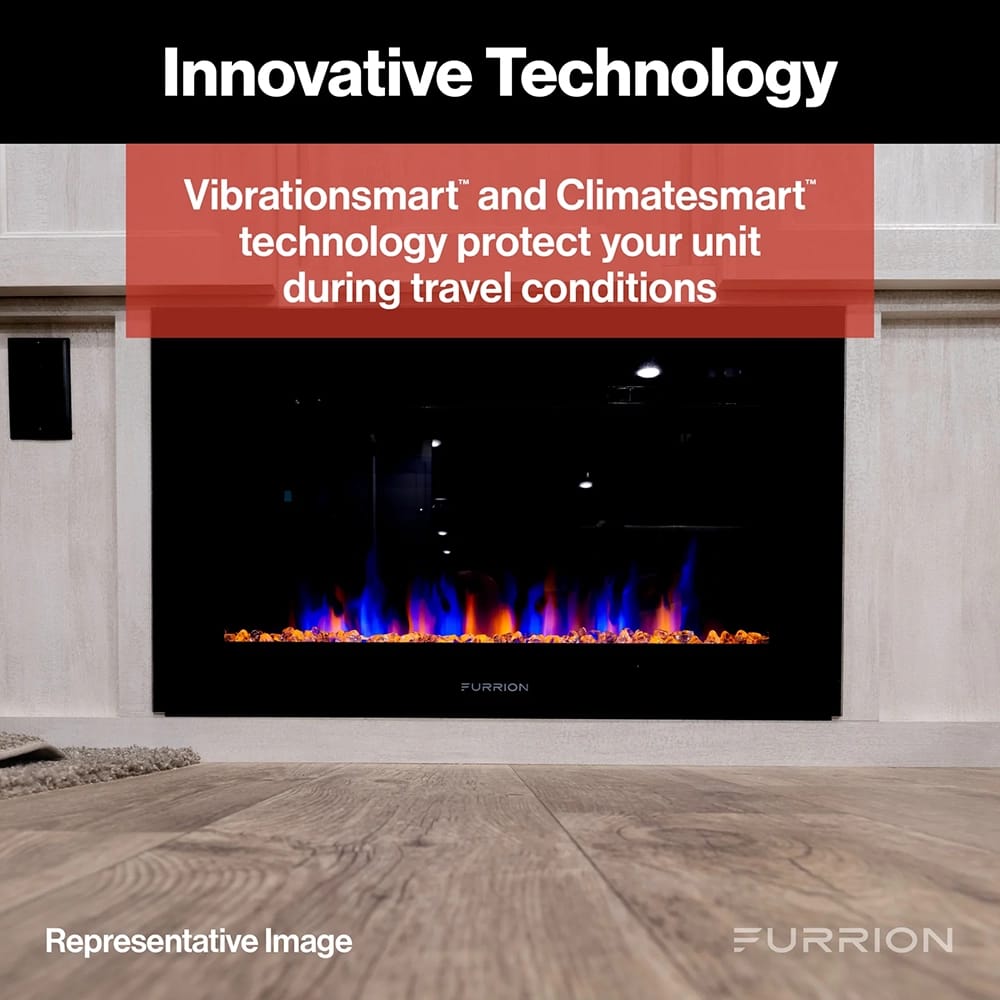Furrion 30" Built-In Electric Fireplace, Black