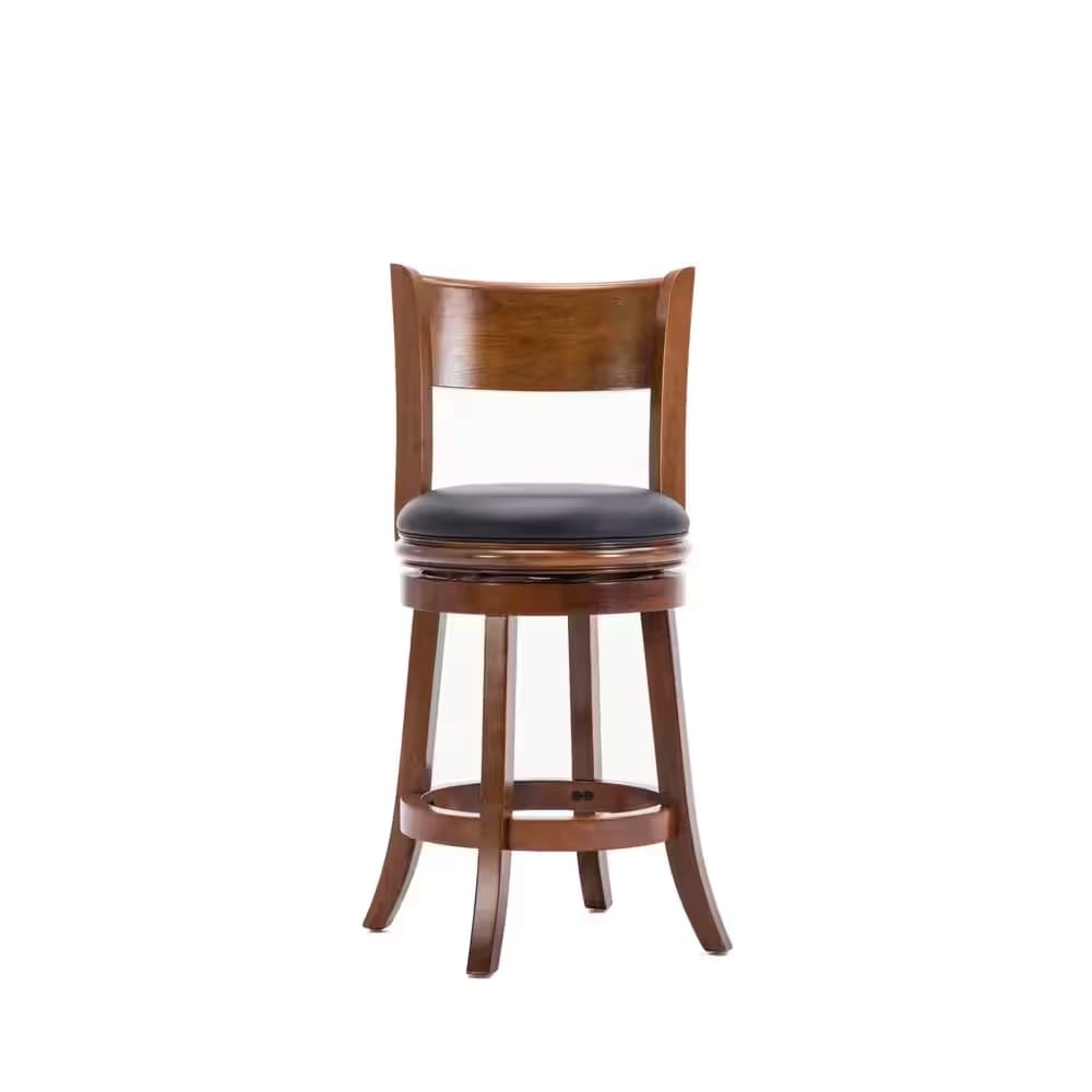 Boraam Industries 24" Counter Height Swivel Bar Stool, Walnut