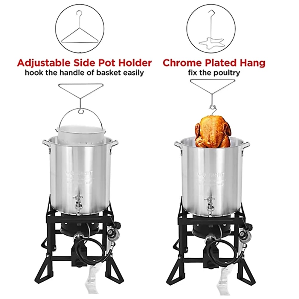 Red Mountain Valley 36 qt. Outdoor Camping Fryer with Drain Valve