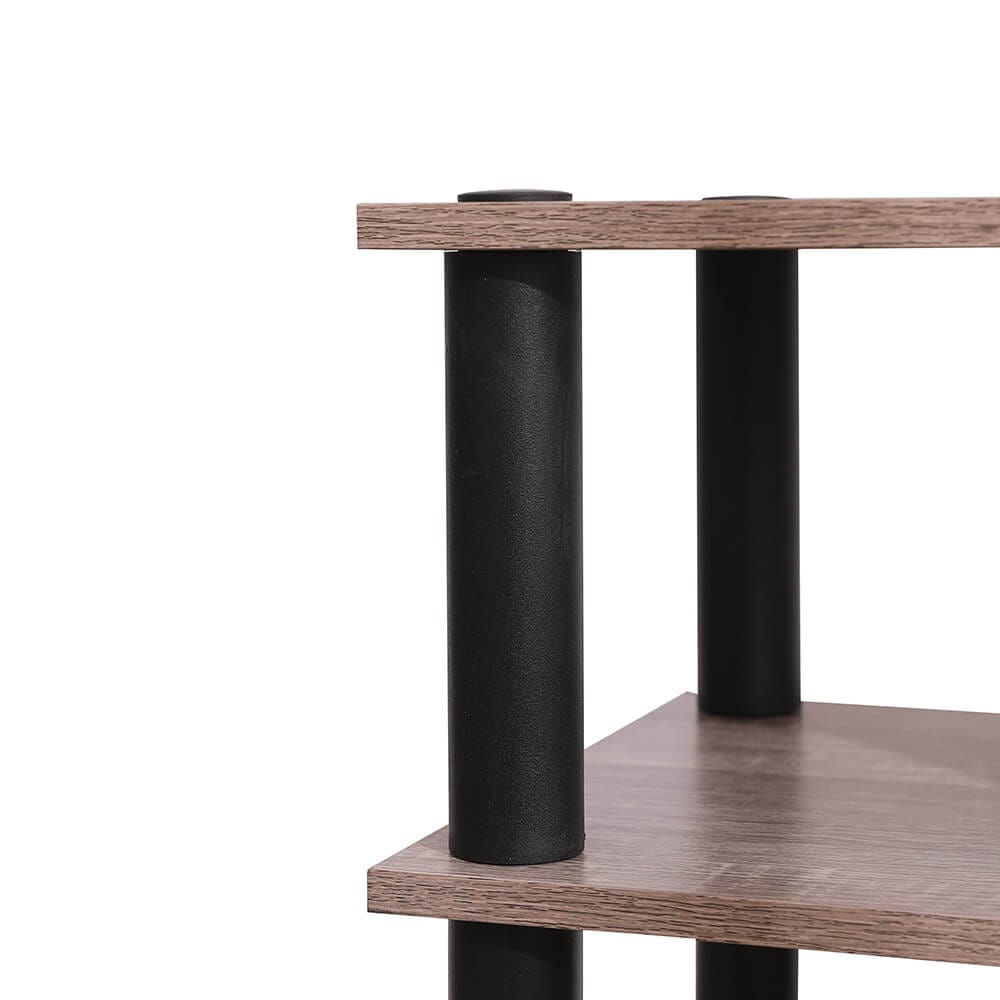 Turn-N-Tube End Table, Set of 2, Oak Gray/Black