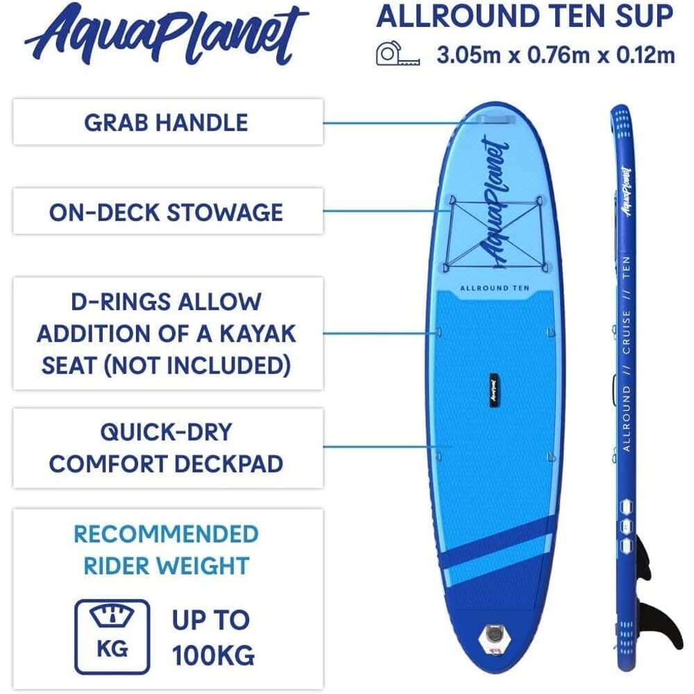 Aquaplanet 10' Allround Ten Inflatable Stand Up Paddle Board