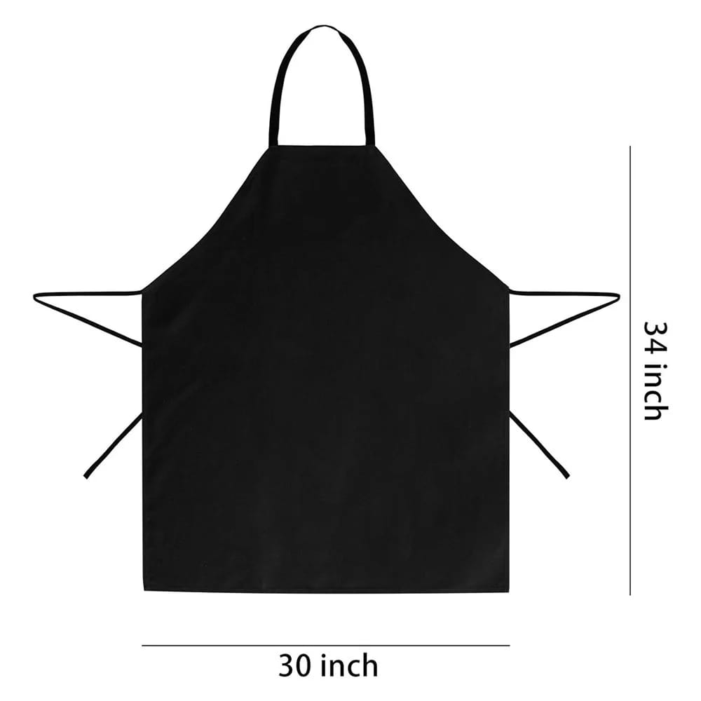 Whole Housewares Kitchen Bib Aprons, Black/White, 12 Pack