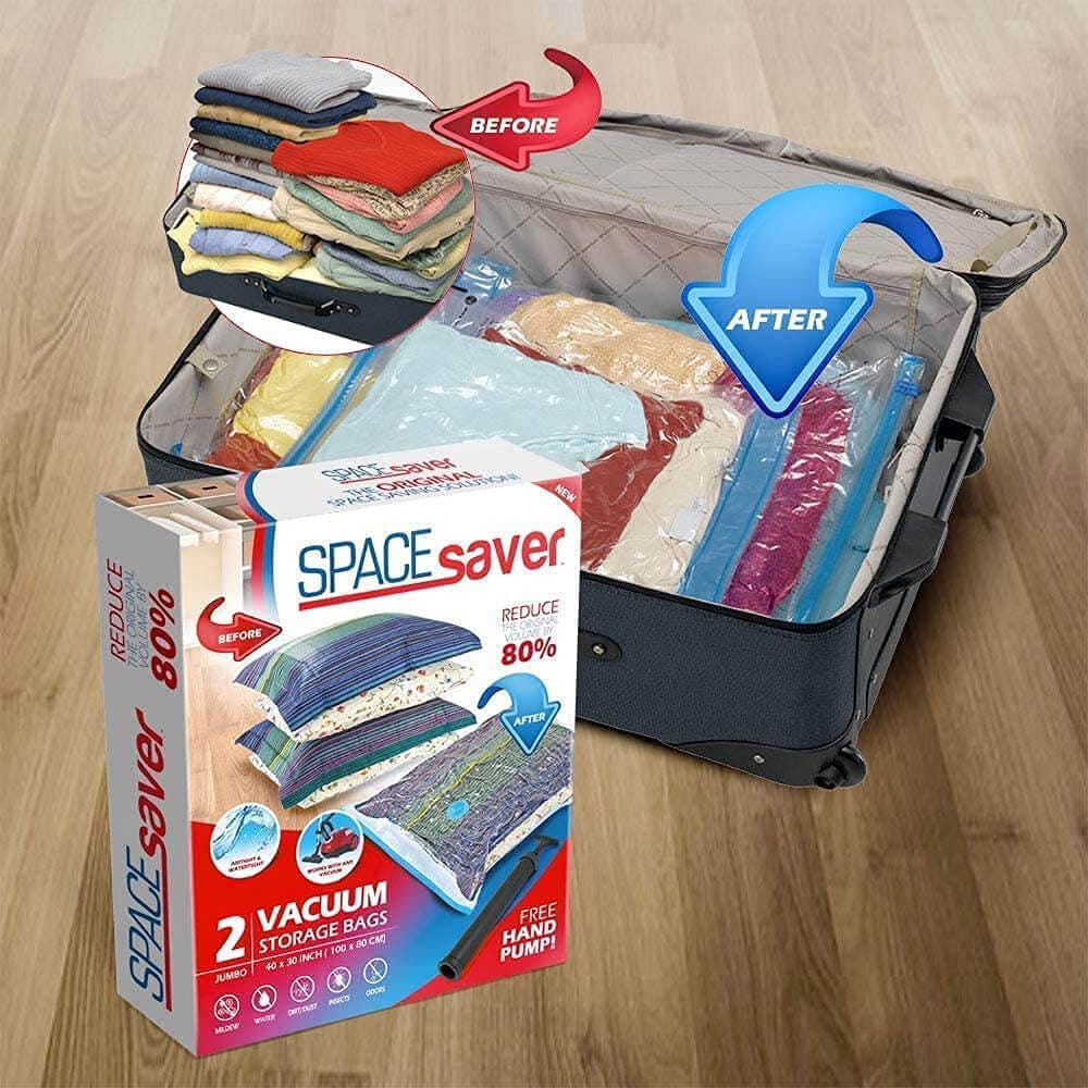 Spacesaver Premium Space Saver Vacuum Storage Bags Jumbo Size 2 Pack